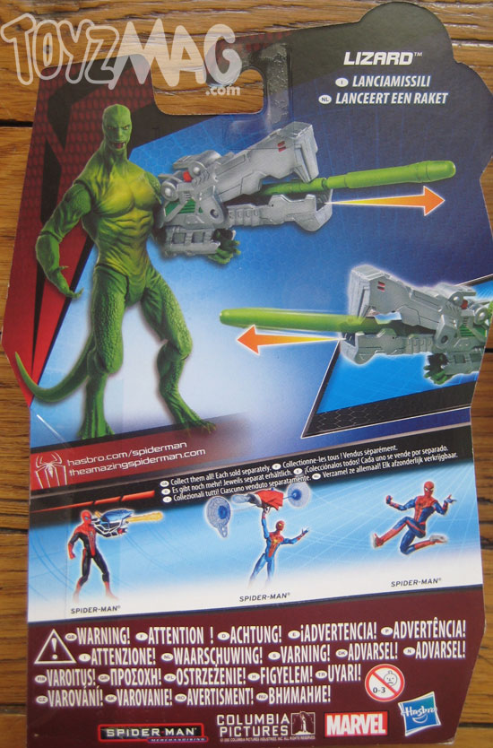 The Amazing Spider-Man movie Lezard lizard Hasbro 10cm The Amazing Spider-Man movie Lezard lizard Hasbro 10cm