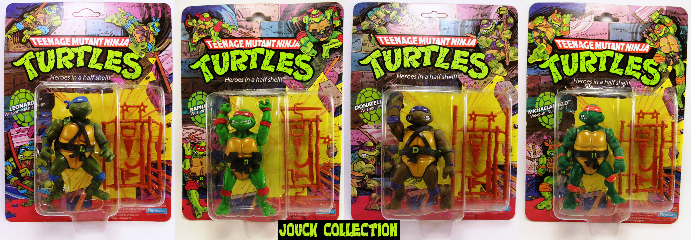 Tortues Ninja 6 figurines Classic Collection 1988 Playmates